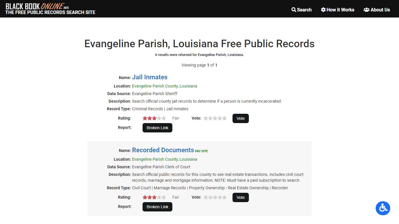 Evangeline Parish, LA Free Public Records | Criminal ...